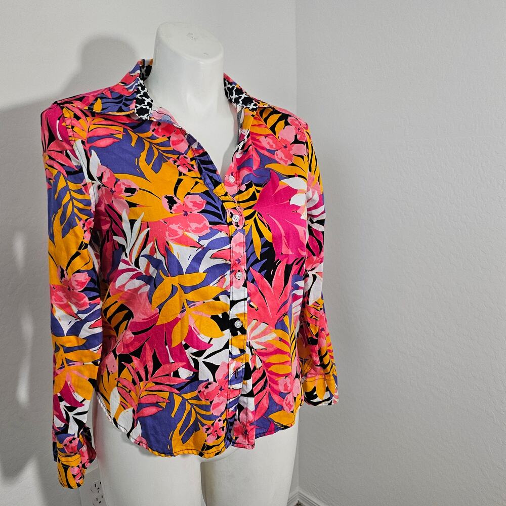 Ruby Rd Tropical Fern Print Wrinkle Resistant Shi… - image 5